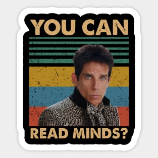 Zoolander you can read minds vintag Sticker